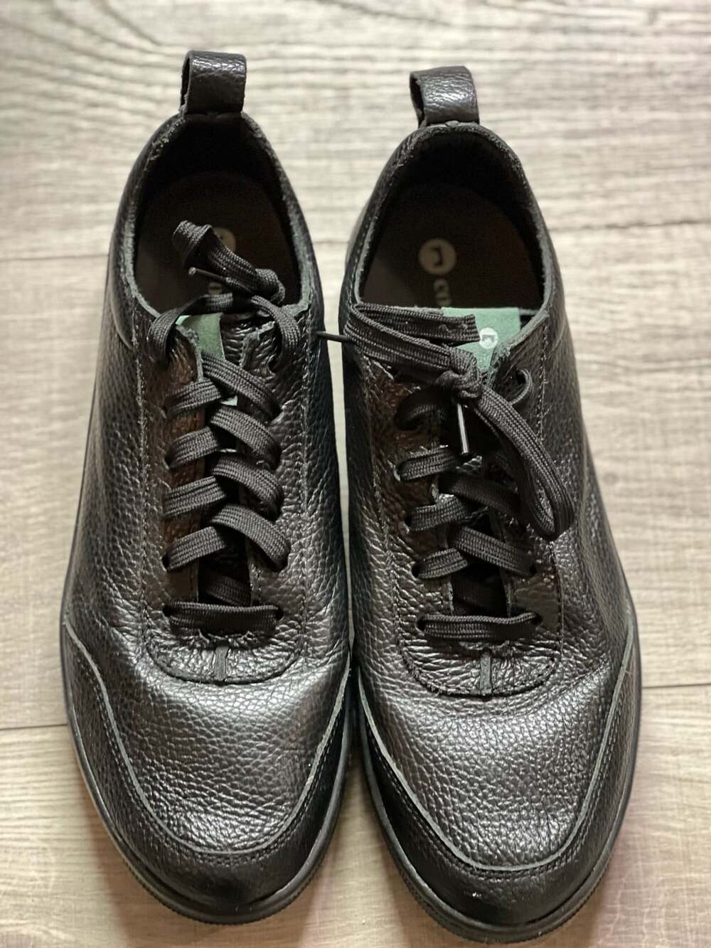 Community Made Black Pebble Leather Lace-Up Sneakers Handcrafted in DTLA